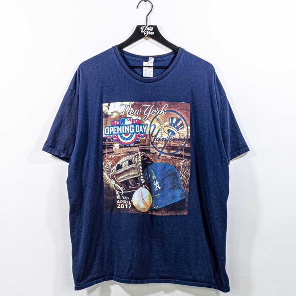 New York Yankees Opening Day Roster T-Shirt XXL Y2K Retro Baseball - Picture 1 of 7
